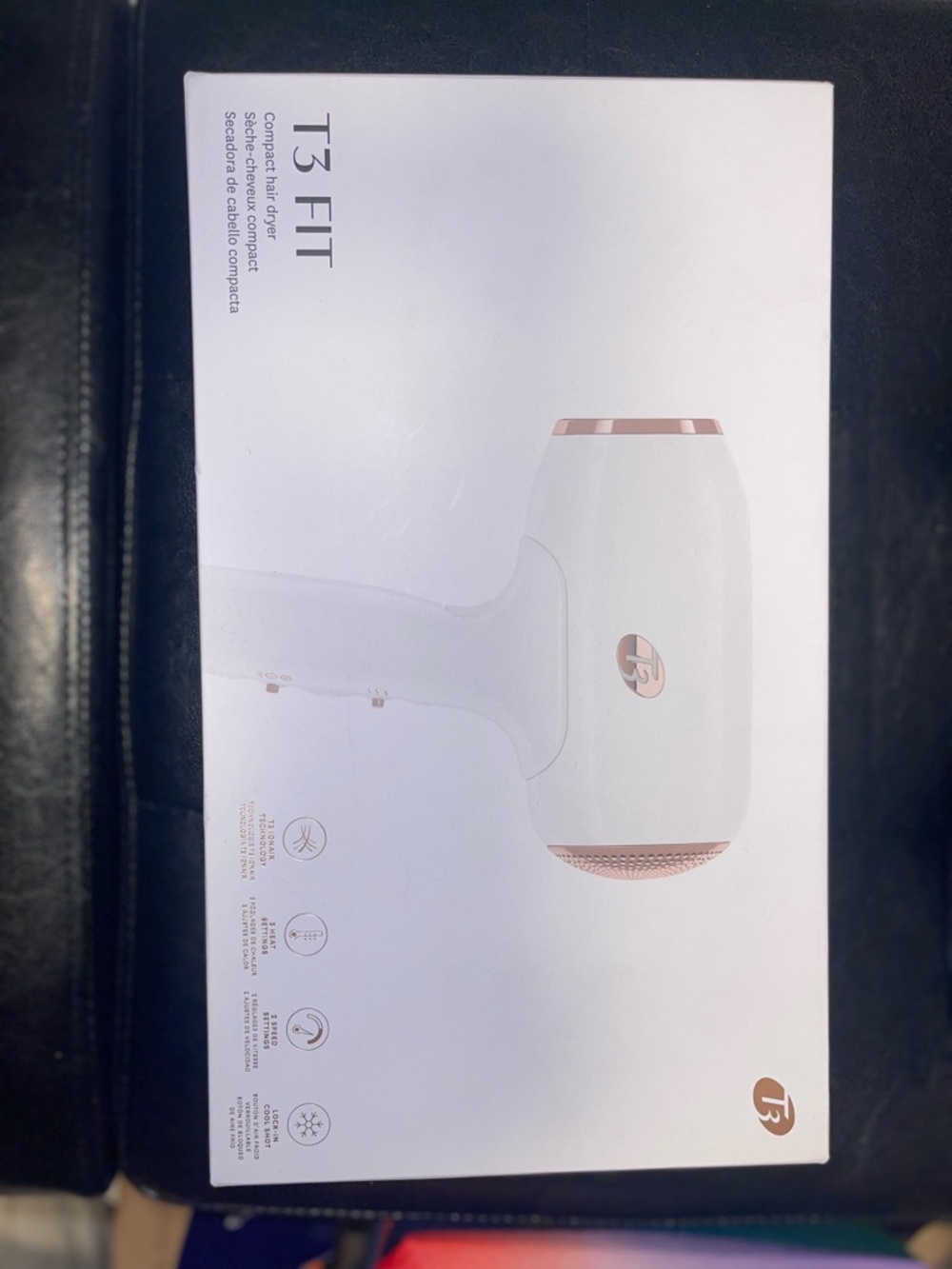 T3 White with Rose Gold Accents Hair Dryer